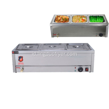 CCT3 Restaurant Peralatan Katering Stainless Steel Electric Bain Marie Makanan Pemanasan Pemanasan Makanan